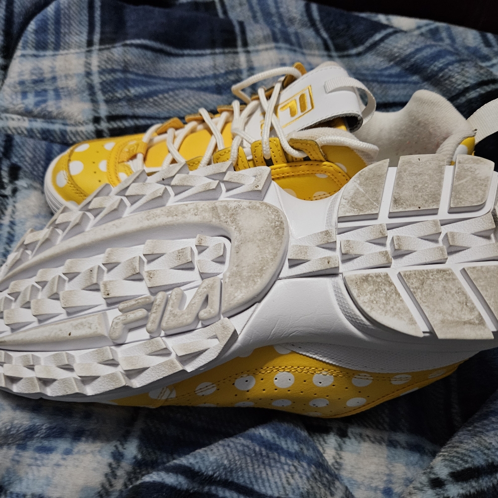 Fila Yellow and White Sneakers